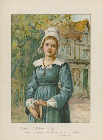 La más bella de todas las doncellas era Evangeline, la hija de Benedict de Henry Marriott Paget